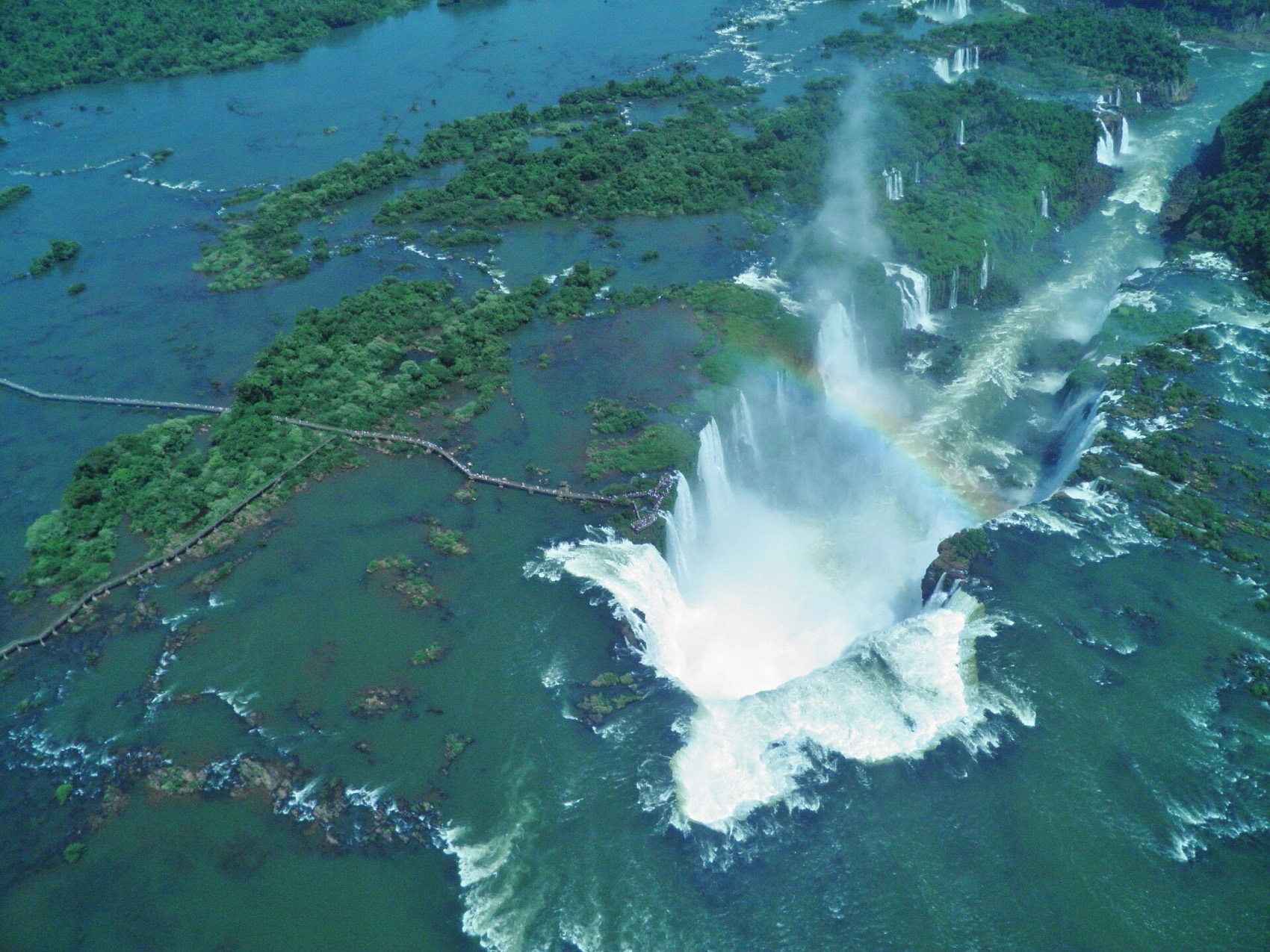 Vista aérea das Cataratas do Iguaçu